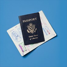 Studio shot of American passport