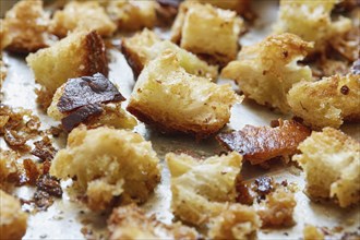 Close-up of croutons