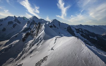 Aerial view of Monte Rosa Massif