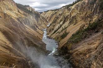 Yellowstone River flowing through Grand Canyon in Yellowstone National Park