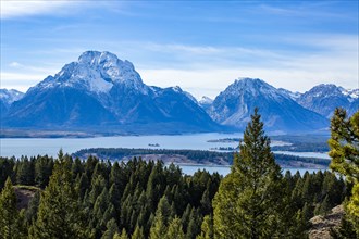 View of Grand Teton National Park from Signal Mountain
