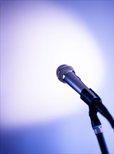 Studio shot of microphone