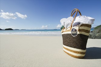 Vacation bag on beach