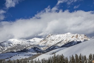 Landscape with Boulder Mountains in winter