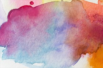 Close-up of watercolor colorful abstract pattern
