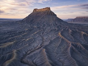 Desert landscape with rock formation