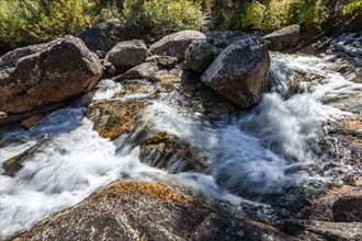 Mountain stream with rocks