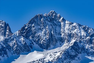 Sawtooth Mountains with snow