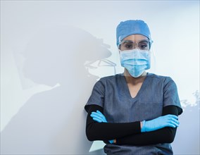 Female doctor ready for surgery