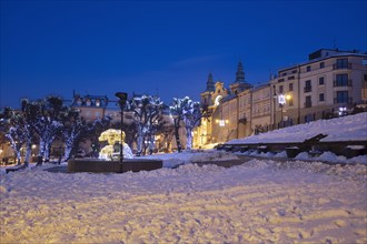 Poland, Subcarpathia, Przemysl, Old town in winter