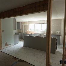 Domestic kitchen renovation in progress