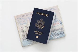 Studio shot of American passports