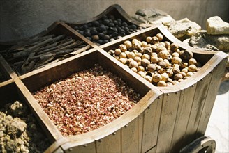 Close up of grain for sale in market