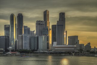 Singapore city skyline and waterfront