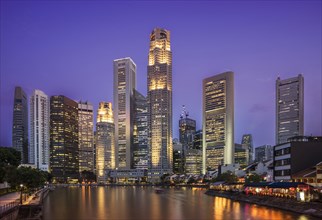 Singapore city skyline and waterfront