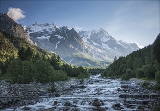 Mont Blanc over remote stream
