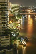 High angle view of Bangkok waterfront