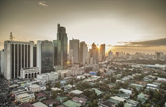 Aerial view of Manila cityscape
