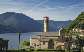 Waterfront church and Lake Como