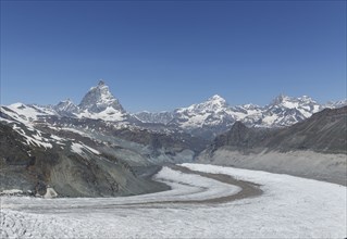 Glacier in remote mountains