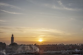 Sunrise over Marrakech landscape