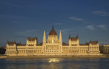 Hungarian Parliament buildings on waterfront