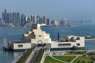 Doha Museum of Islamic Art in harbor