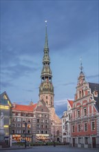 Ornate buildings in Riga cityscape