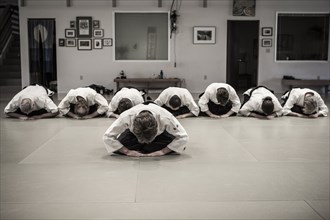 People in martial arts class