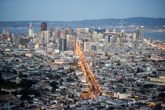 Aerial view of San Francisco cityscape