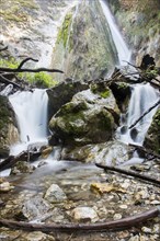 Waterfall on rocks