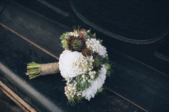 Bouquet of flowers on table