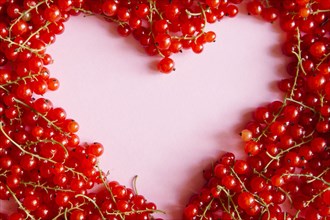 Red berries in heart-shape