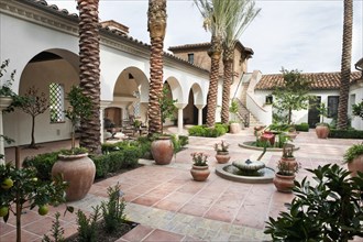 Courtyard in center of Andalucian style home