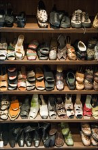 Collection of Woman's shoes on shelf