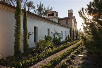 Pathway along front of andalucian style home