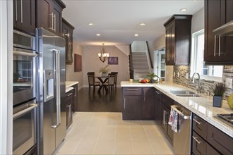 Interior of contemporary kitchen