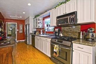 Interior of kitchen in middle class home