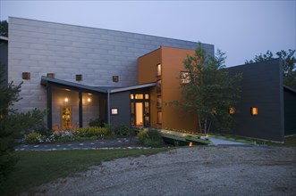 Front entrance to modern home
