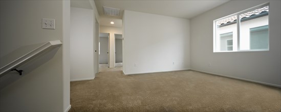 Empty rooms with doorway and window at home
