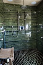 Contemporary shower room at home