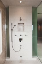Contemporary bathroom with shower at home