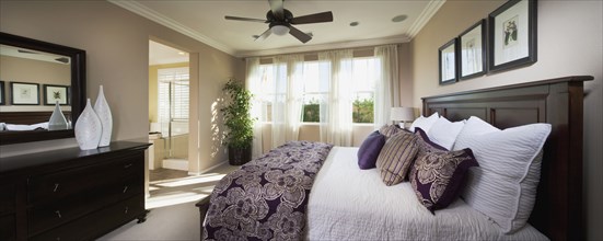 Large bed in master bedroom