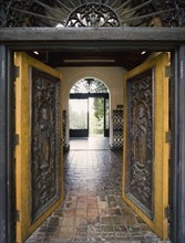 Hand carved wooden doors