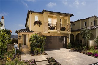 Front exterior tuscan style home