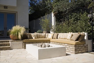 Outdoor sitting area with fire pit