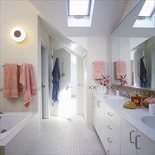 White attic bathroom