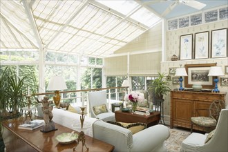 Two story garden and kitchen conservatory. Second floor garden  room