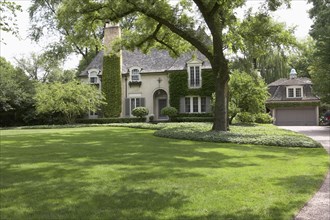 Ivy covered French Normandy style home
