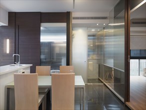 Modern dining area in kitchen